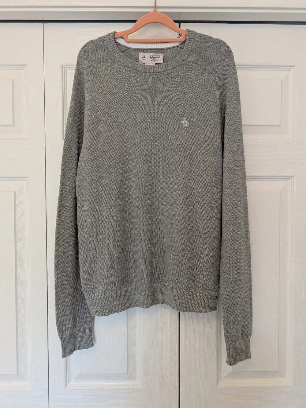 Penguin 100% Cotton Gray Pullover Sweater Sz M